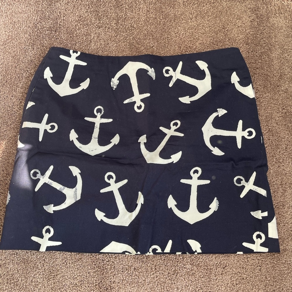 JCrew Skirt Preppy Anchor print